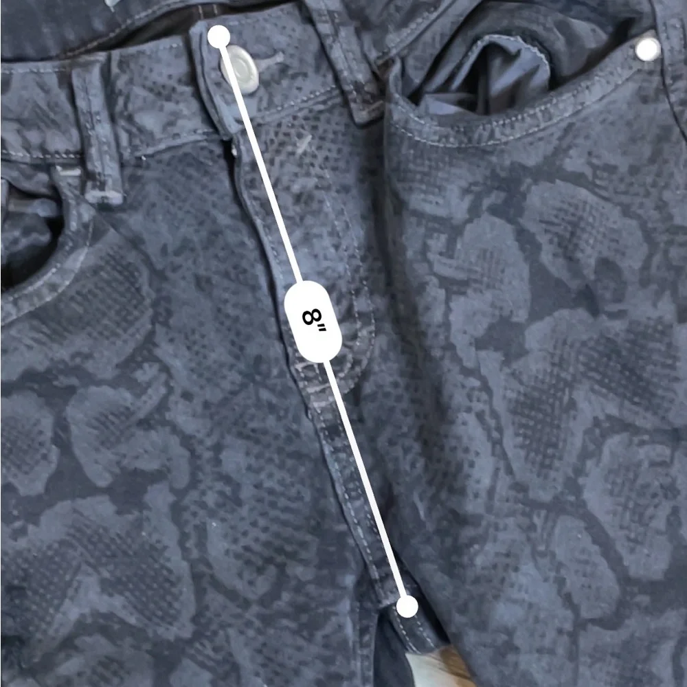 Zara mid rise black snake print skinny jeans - Picture 6 of 6